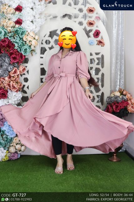 STYLISH TAIL CUT BLAZER GOWN | GT-727