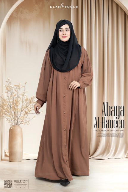 Abaya Al Haneen-Premium Show Button Abaya || GT-1977
