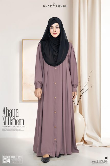 Abaya Al Haneen-Premium Show Button Abaya || GT-1978