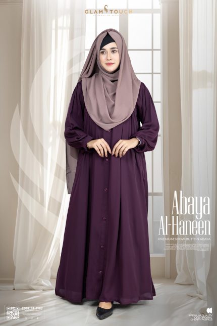 Abaya Al Haneen-Premium Show Button Abaya || GT-1982