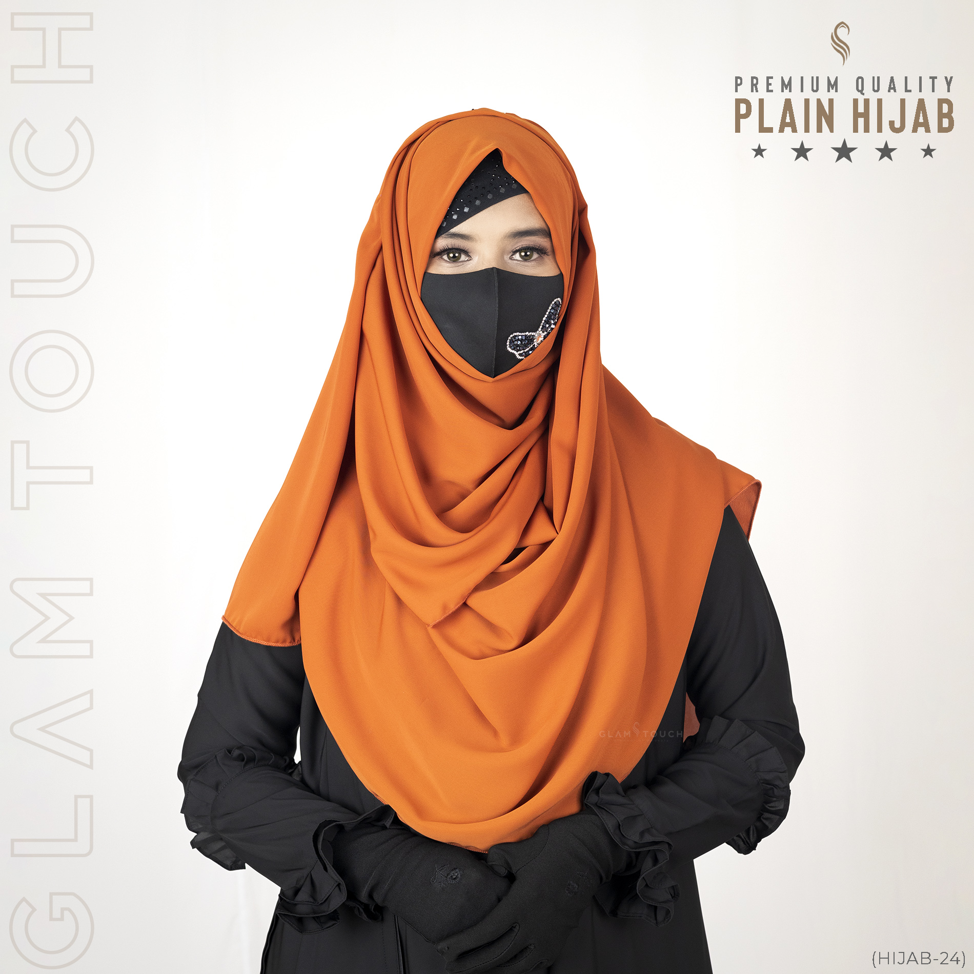 Hijab-24 Deep Orange